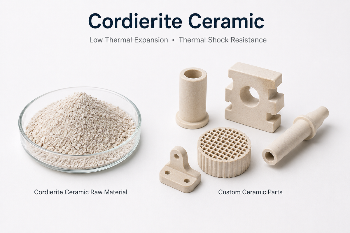 Custom Cordierite Ceramic Parts with Low Thermal Expansion and Thermal Shock Resistance